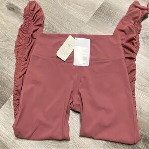 Fabletics Blush Pink Cashel Foldover Powerform Ruched Leggings Medium NEW